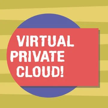 Text sign showing Virtual Private Cloud. Conceptual photo configurable pool of Stock Illustration