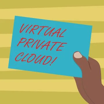Text sign showing Virtual Private Cloud. Conceptual photo configurable pool of Stock Illustration
