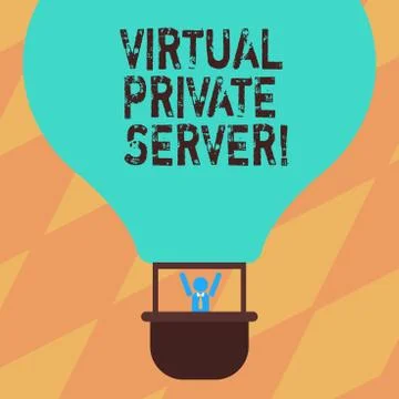 Text sign showing Virtual Private Server. Conceptual photo sold as a service by Stock Illustration