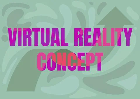Text sign showing Virtual Reality Concept. Conceptual photo Virtual Reality Stock Illustration