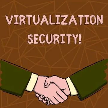 Text sign showing Virtualization Security. Conceptual photo running multiple  Stock Illustration