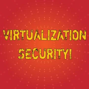Text sign showing Virtualization Security. Conceptual photo running multiple  Stock Illustration