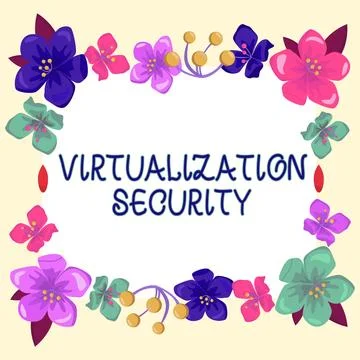 Text sign showing Virtualization Security. Business overview application of Stock Illustration