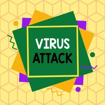 Text sign showing Virus Attack. Conceptual photo malicious program that perform Stock Illustration