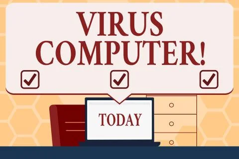 Text sign showing Virus Computer. Conceptual photo Malicious software program Stock Illustration
