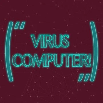 Text sign showing Virus Computer. Conceptual photo Malicious software program Stock Illustration