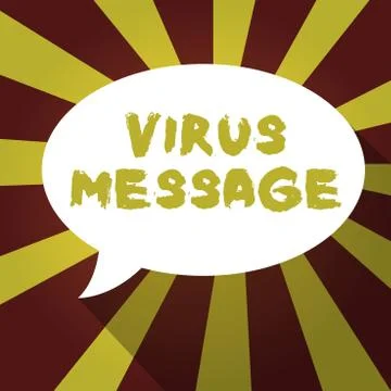 Text sign showing Virus Message. Conceptual photo Malicious software program Stock-Illustration
