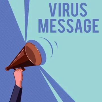 Text sign showing Virus Message. Conceptual photo Malicious software program Stock-Illustration