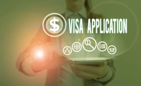 Text sign showing Visa Application. Conceptual photo an process of getting an Stock Photos