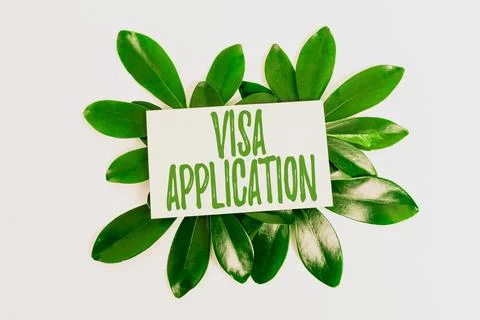 Text sign showing Visa Application. Word for an process of getting an entry Stock Photos