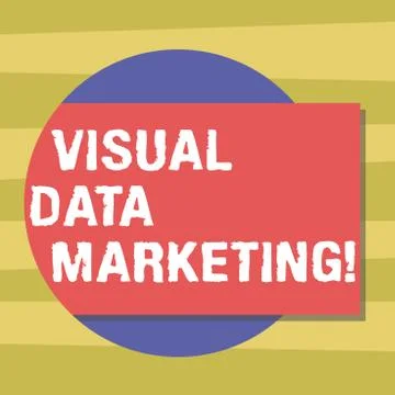 Text sign showing Visual Data Marketing. Conceptual photo Use images to convey Illustrazione stock