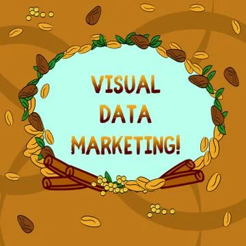 Text sign showing Visual Data Marketing. Conceptual photo Use images to convey Stockillustratie