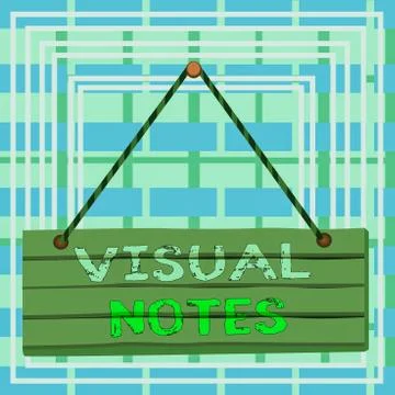 Text sign showing Visual Notes. Conceptual photo process of representing ideas Stock Illustration