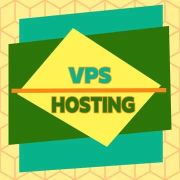 Text sign showing Vps Hosting. Conceptual photo mimics a dedicated server within Illustrazione stock