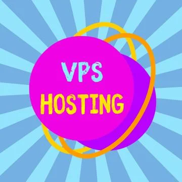Text sign showing Vps Hosting. Conceptual photo mimics a dedicated server within Illustrazione stock