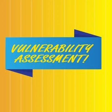 Text sign showing Vulnerability Assessment. Conceptual photo defining identif Stock Illustration