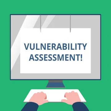 Text sign showing Vulnerability Assessment. Conceptual photo defining identif 库存插图