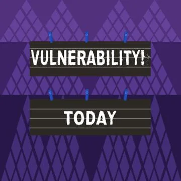 Text sign showing Vulnerability. Conceptual photo Information susceptibility 스톡 일러스트