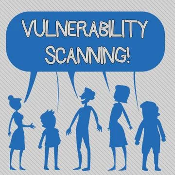 Text sign showing Vulnerability Scanning. Conceptual photo Check of the Stockillustratie