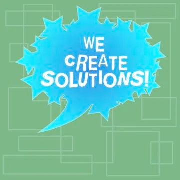 Text sign showing We Create Solutions. Conceptual photo way to solve problem or Stock Illustration