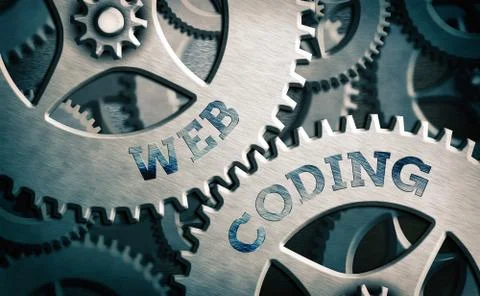 Text sign showing Web Coding. Conceptual photo work involved in developing a web Stock-Illustration