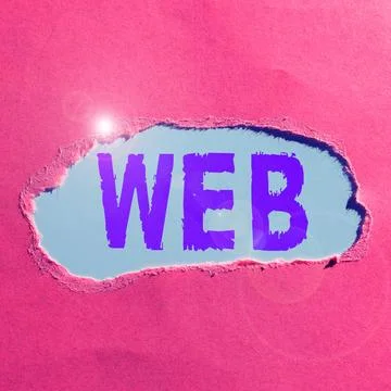 Text sign showing Web. Concept meaning a system of Internet servers that support 스톡 일러스트