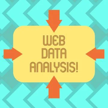 Text sign showing Web Data Analysis. Conceptual photo measurement collection Stock Illustration