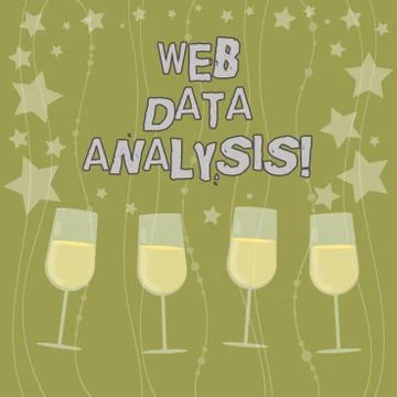 Text sign showing Web Data Analysis. Conceptual photo measurement collection Stock Illustration