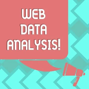 Text sign showing Web Data Analysis. Conceptual photo measurement collection Stock Illustration