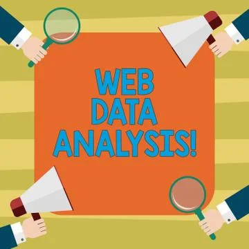 Text sign showing Web Data Analysis. Conceptual photo measurement collection Stock Illustration