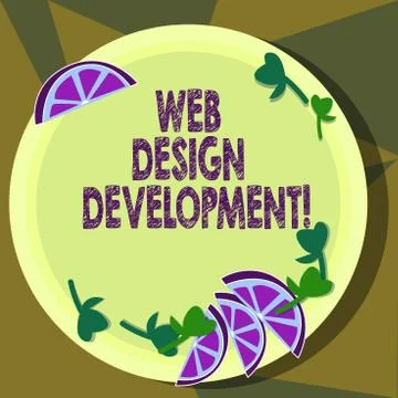 Text sign showing Web Design Development. Conceptual photo developing websites イラスト素材