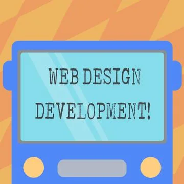 Text sign showing Web Design Development. Conceptual photo developing websites 스톡 일러스트