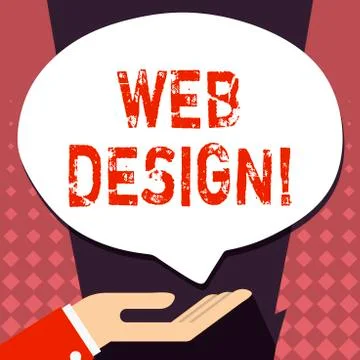 Text sign showing Web Design. Conceptual photo process of creating websites Stock Illustration