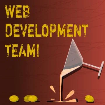 Text sign showing Web Development Team. Conceptual photo a team of developers Stock Illustration