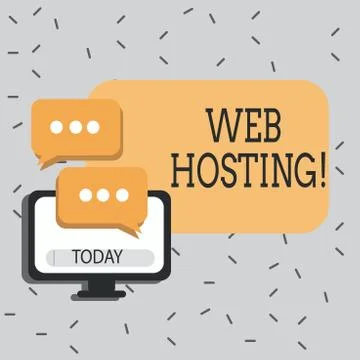 Text sign showing Web Hosting. Conceptual photo Server service that allows Stock Illustration