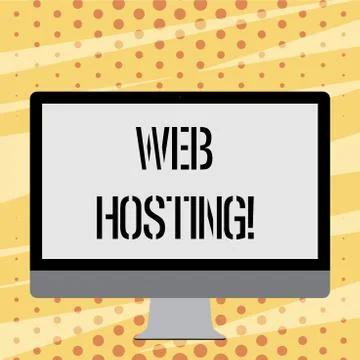 Text sign showing Web Hosting. Conceptual photo Server service that allows Stock-Illustration