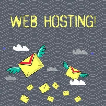 Text sign showing Web Hosting. Conceptual photo Server service that allows Stock Illustration