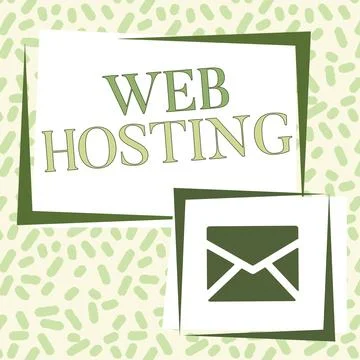 Text sign showing Web Hosting. Internet Concept The activity of providing Stock Illustration