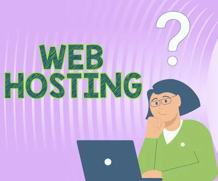 Text sign showing Web Hosting. Internet Concept The activity of providing イラスト素材