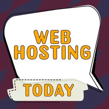 Text sign showing Web Hosting. Business idea The activity of providing storage Stock Illustration