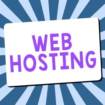 Text sign showing Web Hosting. Concept meaning The activity of providing storage Stock Illustration