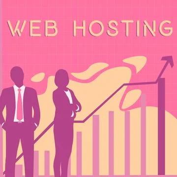 Text sign showing Web Hosting. Business concept The activity of providing Stock Illustration