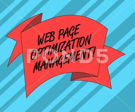 Text sign showing Web Page Optimization Management. Conceptual photo Website Stock Illustration