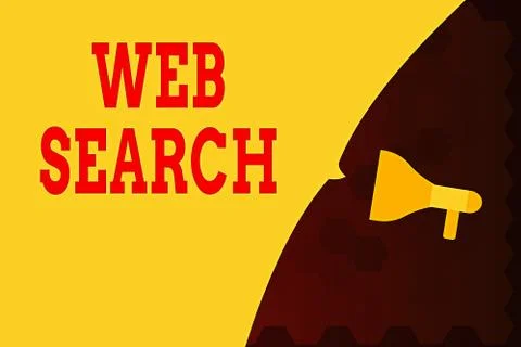 Text sign showing Web Search. Conceptual photo software system designed to イラスト素材