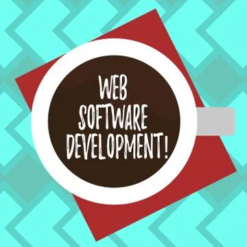 Text sign showing Web Software Development. Conceptual photo plan to make Stock Illustration