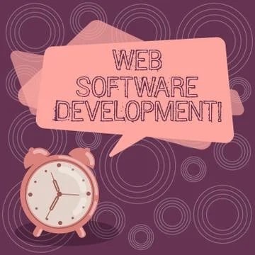 Text sign showing Web Software Development. Conceptual photo plan to make Stock Illustration