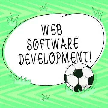 Text sign showing Web Software Development. Conceptual photo plan to make Stock Illustration