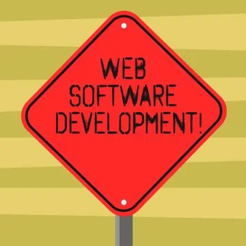 Text sign showing Web Software Development. Conceptual photo plan to make Stock Illustration