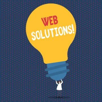 Text sign showing Web Solutions. Conceptual photo program over network and Stock Illustration