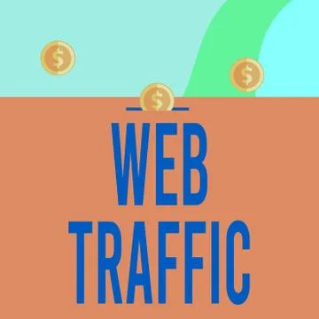 Text sign showing Web Traffic. Conceptual photo Amount of data sent and received 스톡 일러스트